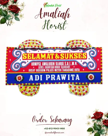 Papan Bunga Ucapan Selamat Genjor