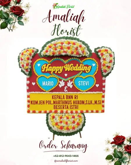 Papan Bunga Pernikahan Genjor